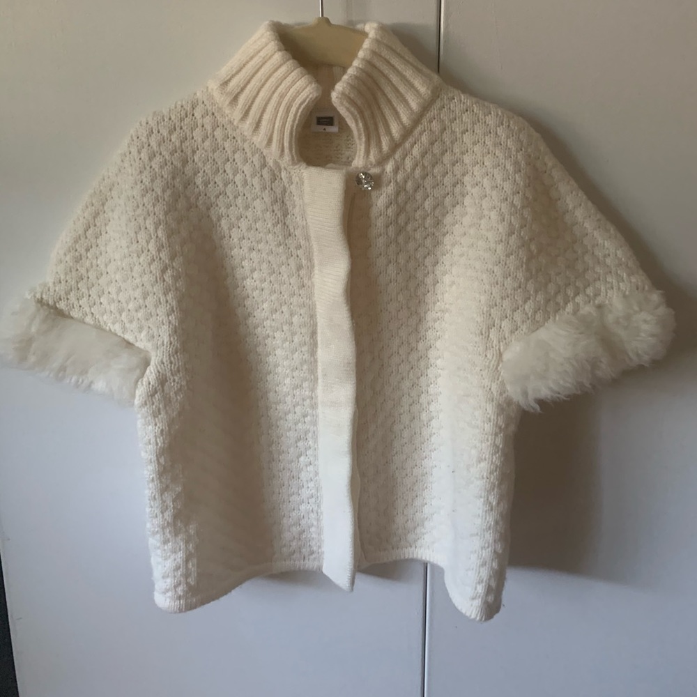 Girls Janie and Jack Ivory Sweater size 4